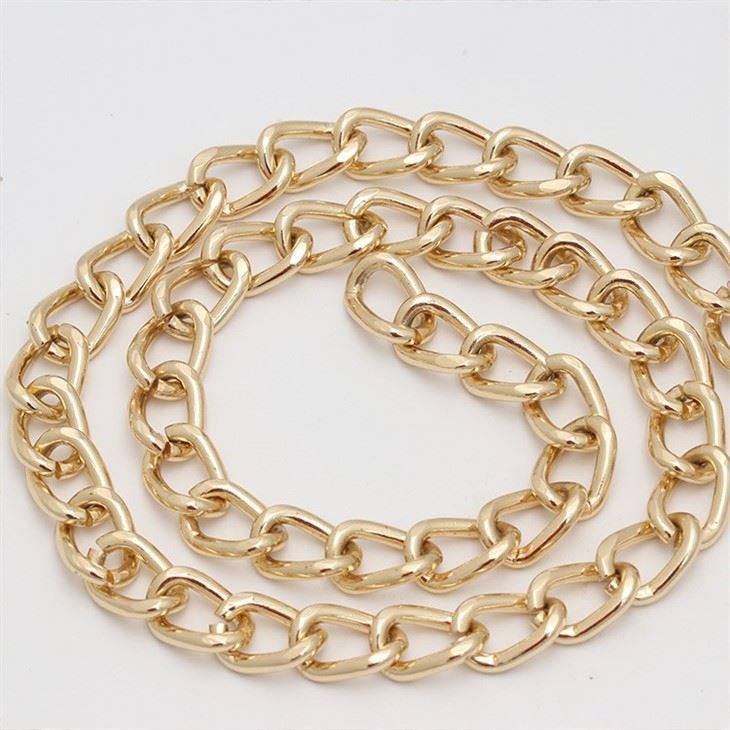 Length Custom Metal Chain Luxury Women's Belt Chain Leather Strap Grinding Chain