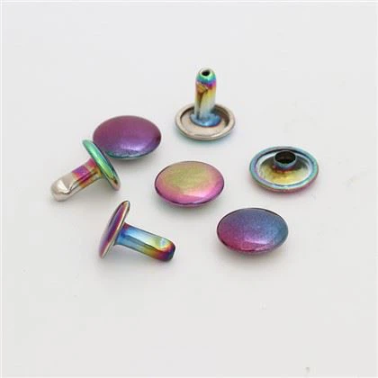 Nickel Snap Bouton Double Side Rivet Lakansyèl rive pou Sak kwi ak mèb